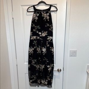 Vince Camuto Black Floral Dress